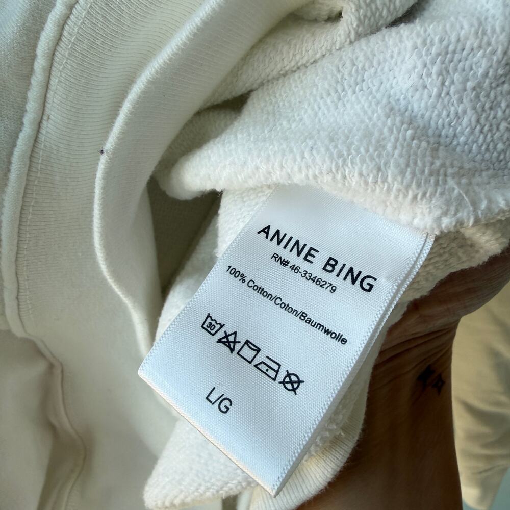 Anine Bing Jaci Monogram Pullover Sweatshirt - image 6